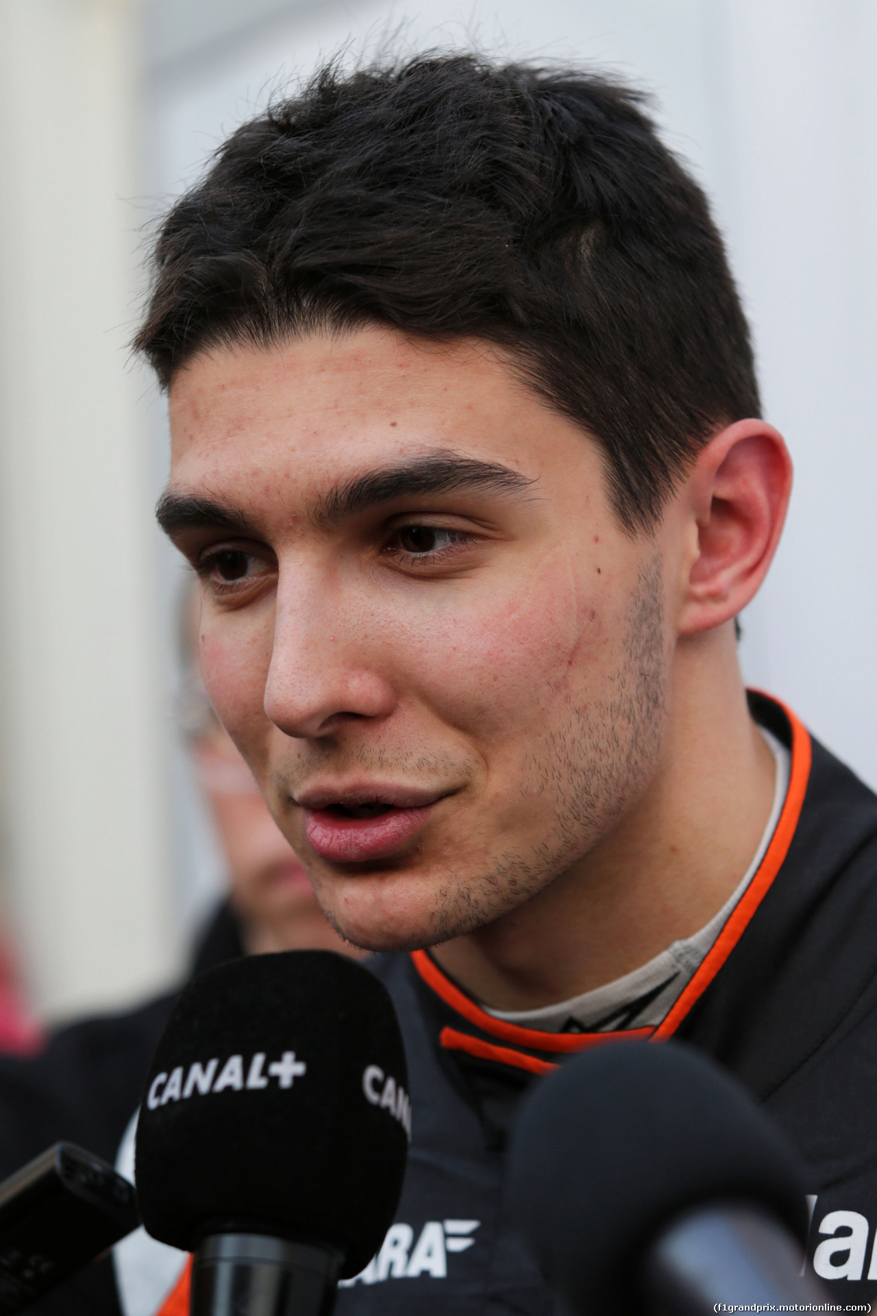 TEST F1 BARCELLONA 28 FEBBRAIO, Esteban Ocon (FRA) Sahara Force India F1 Team with the media.
28.02.2017.