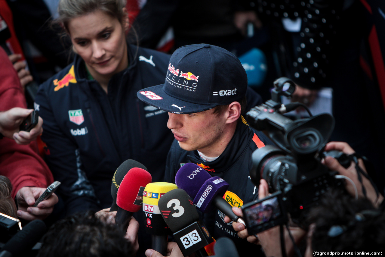TEST F1 BARCELLONA 28 FEBBRAIO, Max Verstappen (NLD) Red Bull Racing with the media.
28.02.2017.