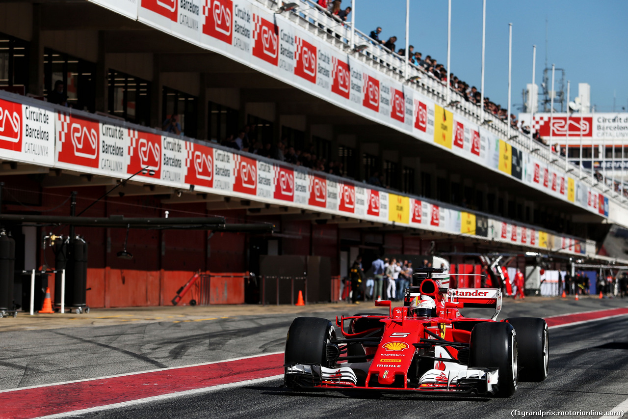 TEST F1 BARCELLONA 7 MARZO, Sebastian Vettel (GER) Ferrari SF70H.
07.03.2017.