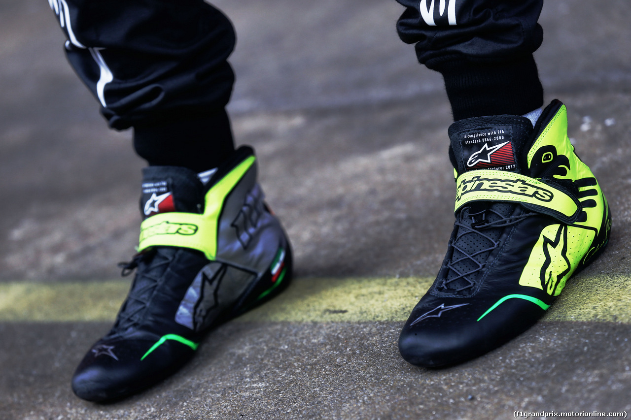 TEST F1 BARCELLONA 8 MARZO, Sergio Perez (MEX) Sahara Force India F1- Alpinestars Racing Boots.
08.03.2017.