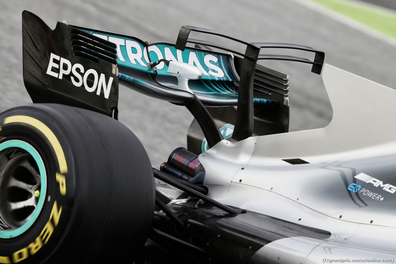 TEST F1 BARCELLONA 8 MARZO, Mercedes AMG F1 W08 engine cover T-Wing.
08.03.2017.