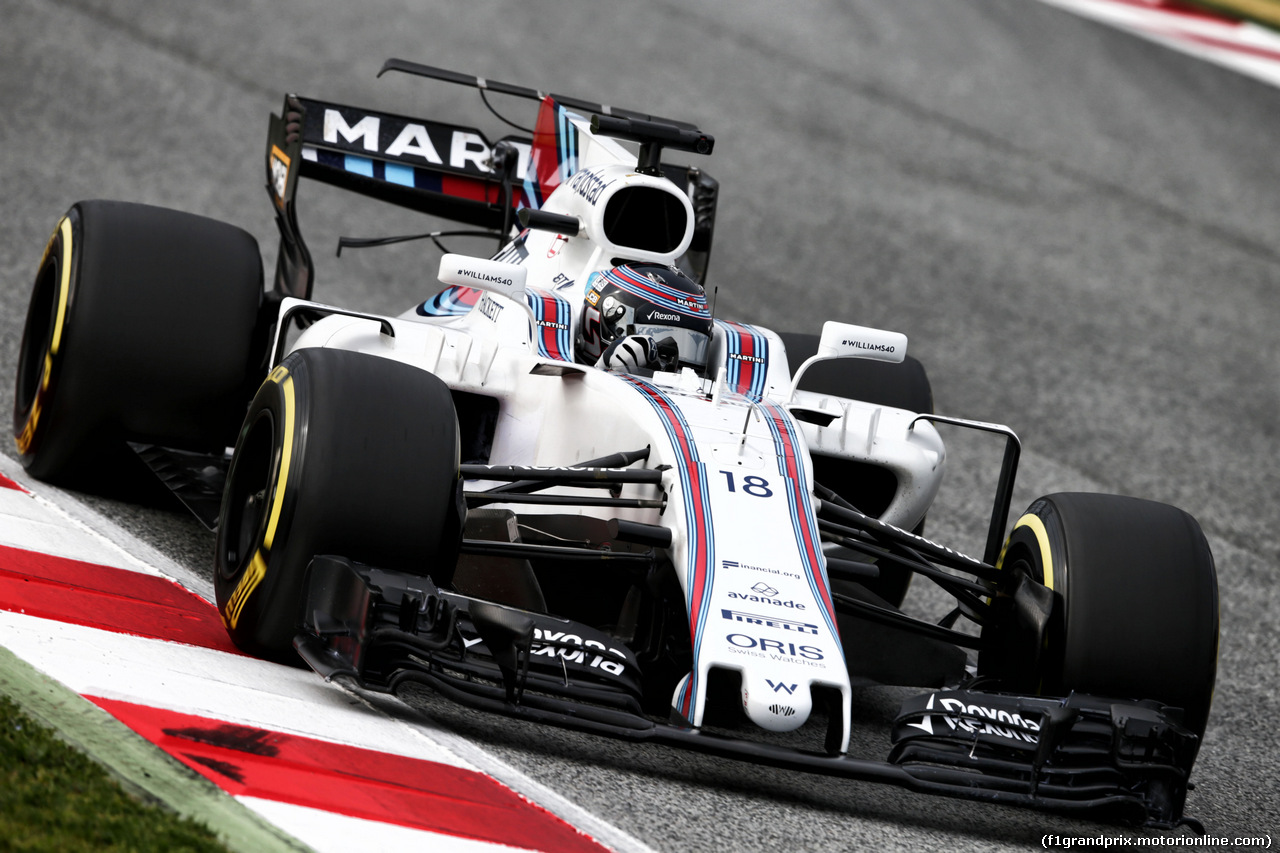 TEST F1 BARCELLONA 8 MARZO, Lance Stroll (CDN) Williams FW40.
08.03.2017.