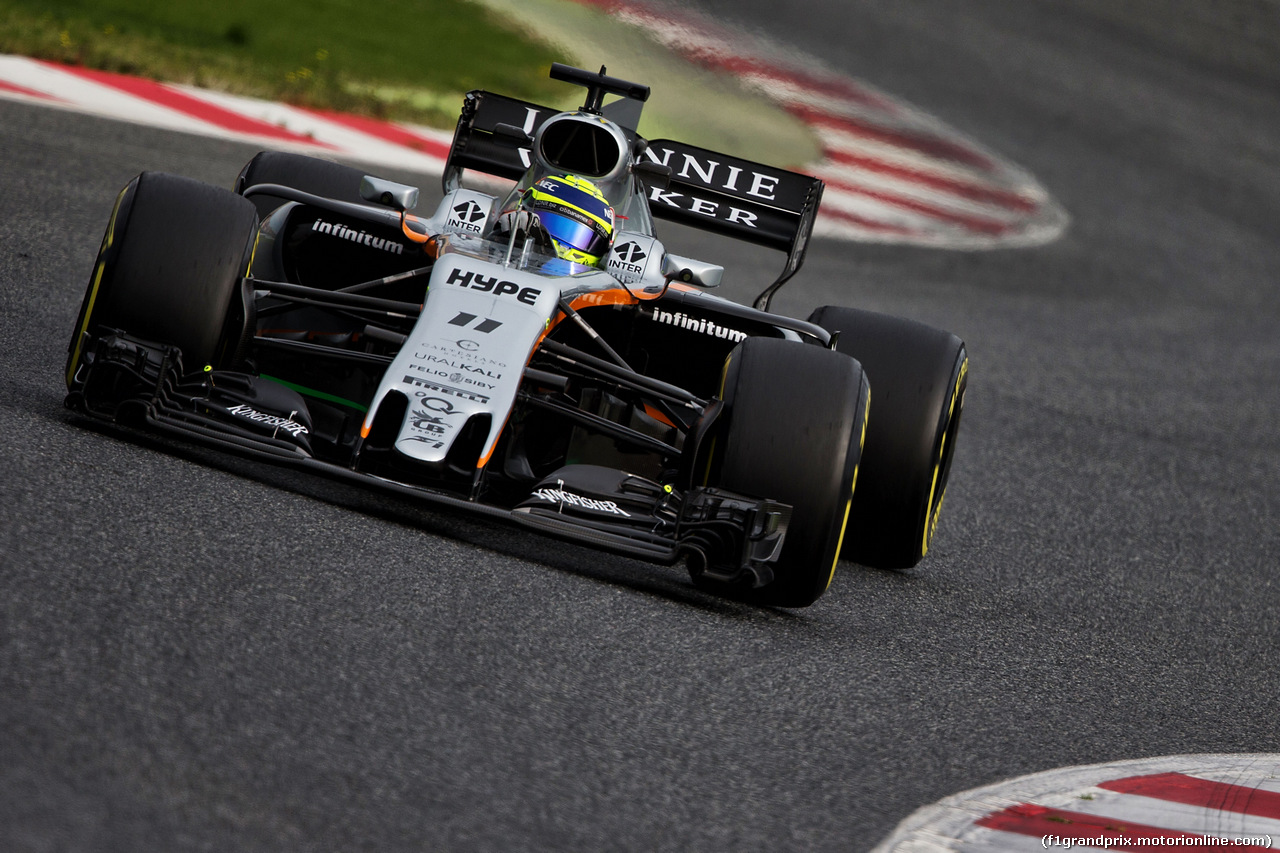 TEST F1 BARCELLONA 8 MARZO, Sergio Perez (MEX) Sahara Force India F1 VJM10.
08.03.2017.