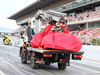 TEST F1 BARCELLONA 8 MARZO, The Ferrari SF70H of Kimi Raikkonen (FIN) Ferrari is recovered back to the pits on the back of a truck..
08.03.2017.