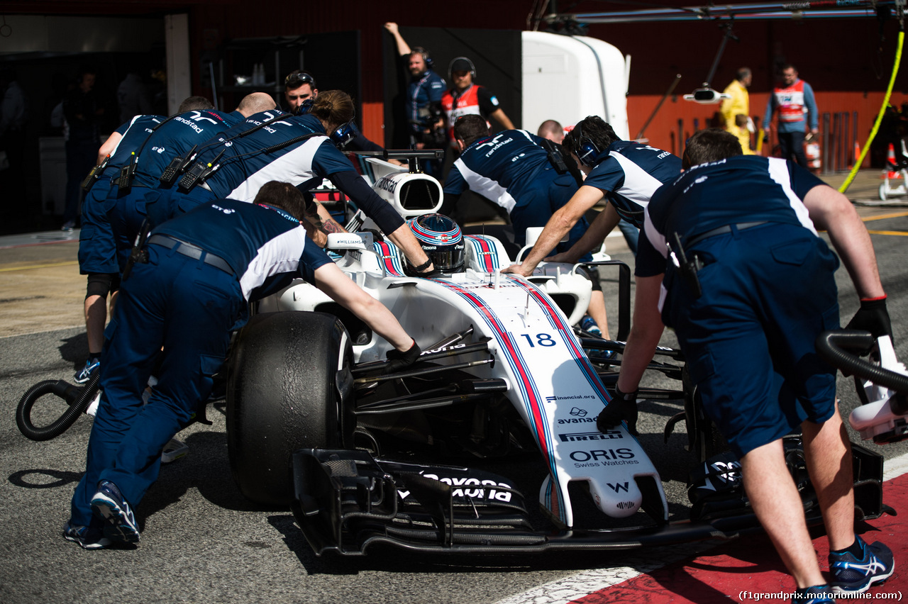 TEST F1 BARCELLONA 9 MARZO, Lance Stroll (CDN) Williams FW40.
09.03.2017.