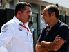 TEST F1 BUDAPEST 02 AGOSTO, (L to R): Eric Boullier (FRA) McLaren Racing Director with Gerhard Berger (AUT).
02.08.2017.