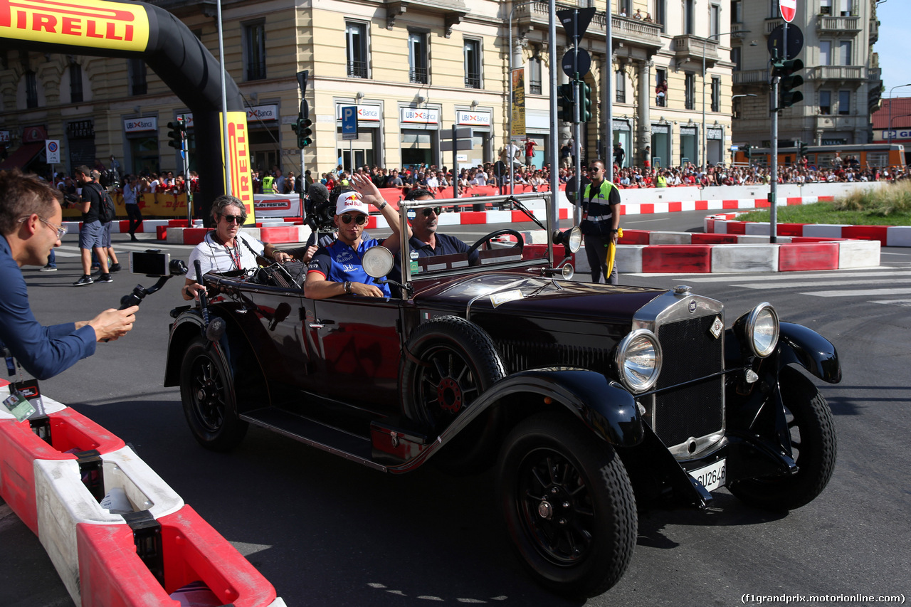 F1 MILAN FESTIVAL 2018, 29.08.2018 - Pierre Gasly (FRA) Scuderia Toro Rosso STR13