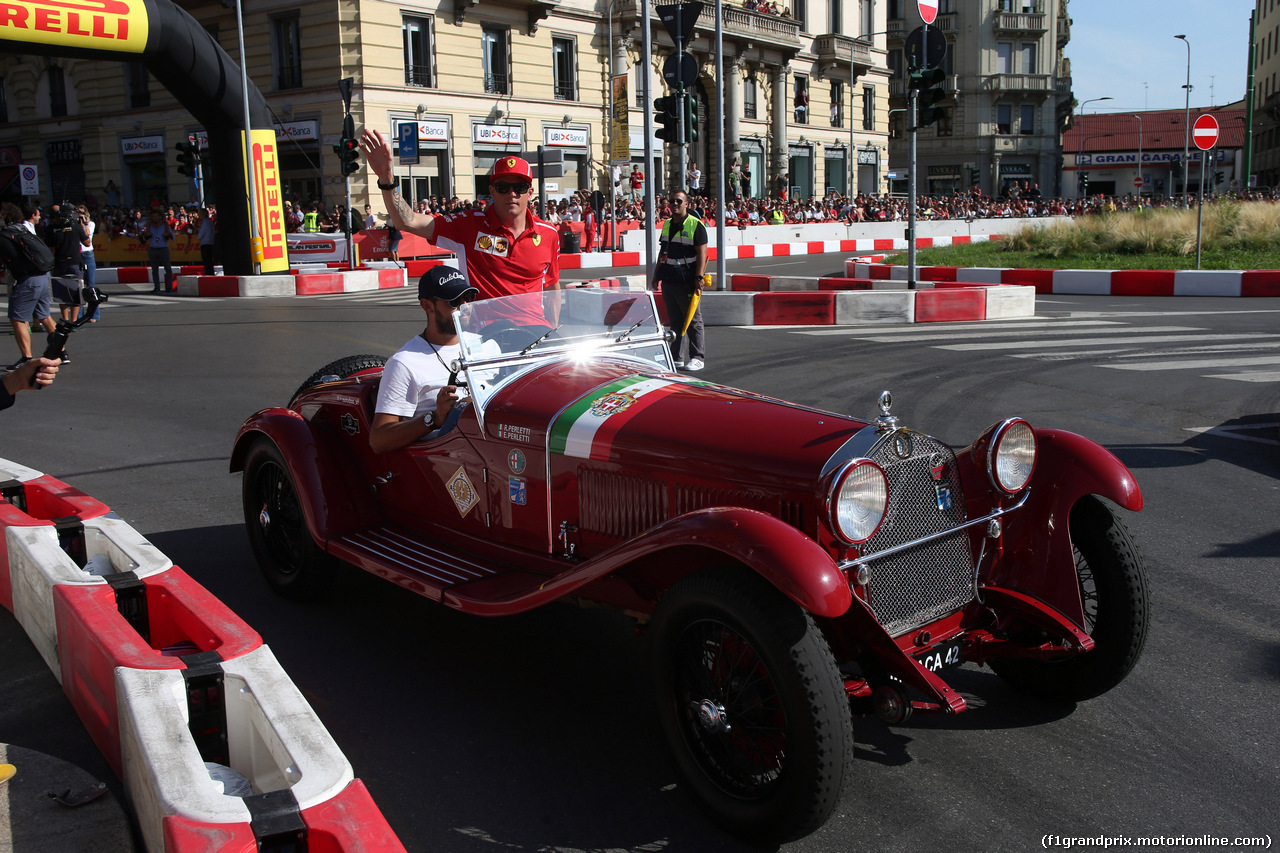 F1 MILAN FESTIVAL 2018, 29.08.2018 - Kimi Raikkonen (FIN) Ferrari SF71H