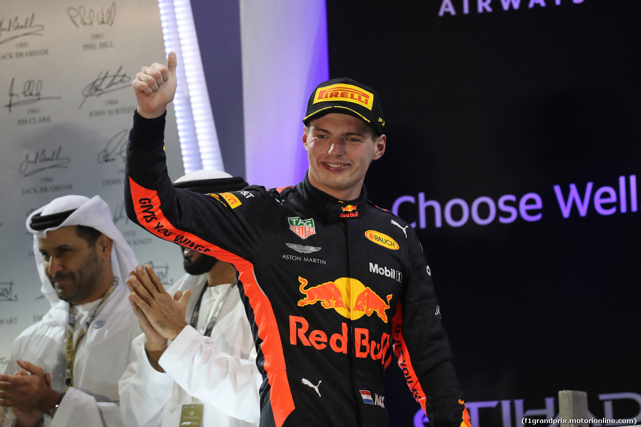 GP ABU DHABI, 25.11.2018 - Gara, 3rd place Max Verstappen (NED) Red Bull Racing RB14