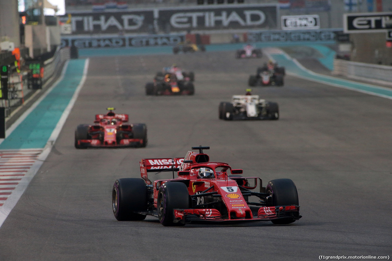 GP ABU DHABI, 25.11.2018 - Gara, Sebastian Vettel (GER) Ferrari SF71H