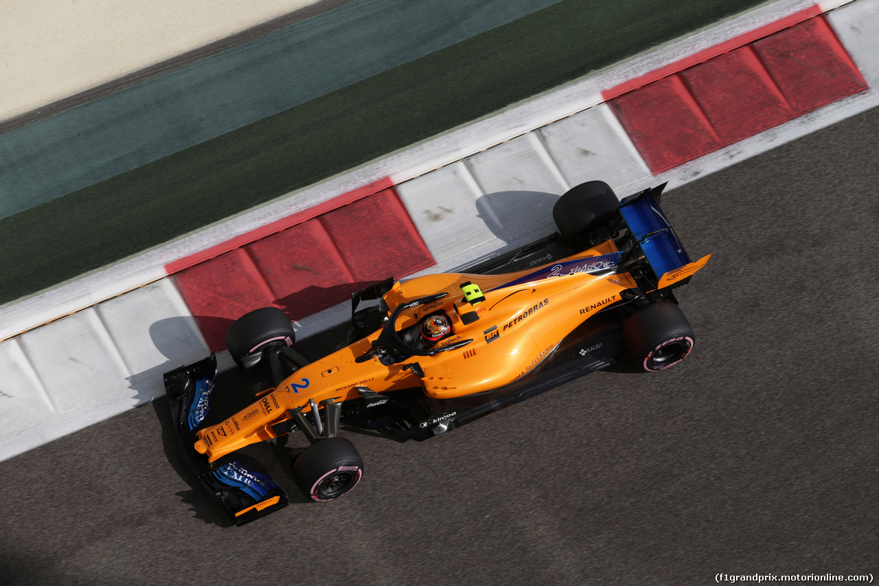 GP ABU DHABI, 24.11.2018 - Prove Libere 3, Stoffel Vandoorne (BEL) McLaren MCL33