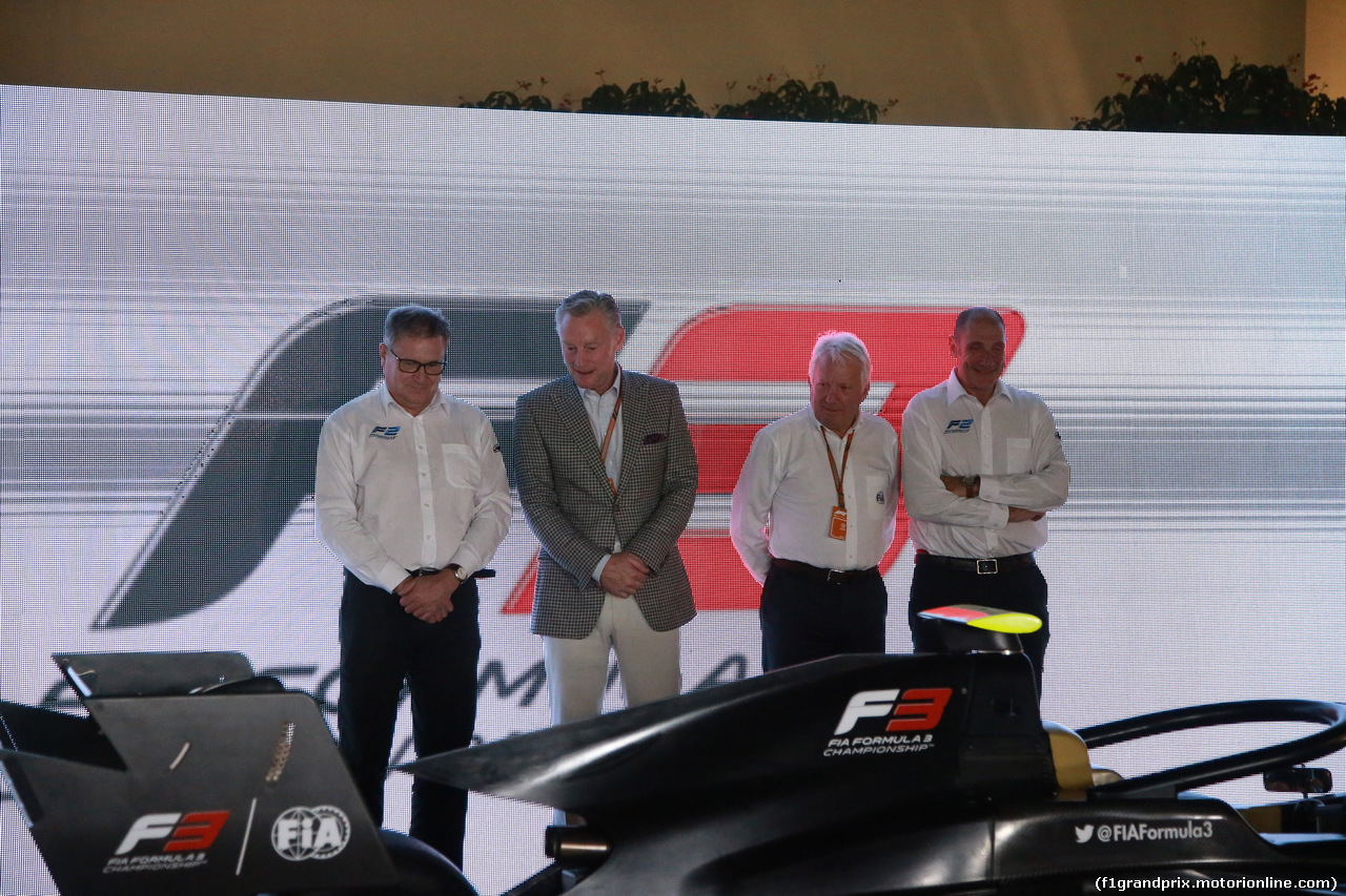 GP ABU DHABI, 22.11.2018 - 2019 Fia Formula 3 Car Launch, Sean Bratches, Formula 1 Managing Director, Commercial Operations