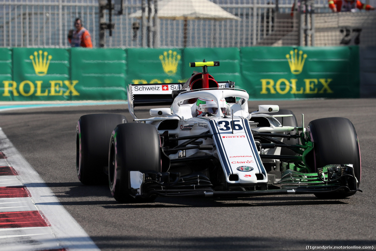 GP ABU DHABI, 23.11.2018 - Prove Libere 1, Antonio Giovinazzi (ITA) Test Driver Sauber C37