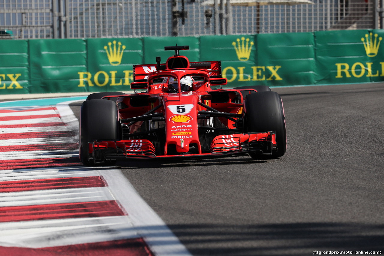 GP ABU DHABI, 23.11.2018 - Prove Libere 1, Sebastian Vettel (GER) Ferrari SF71H