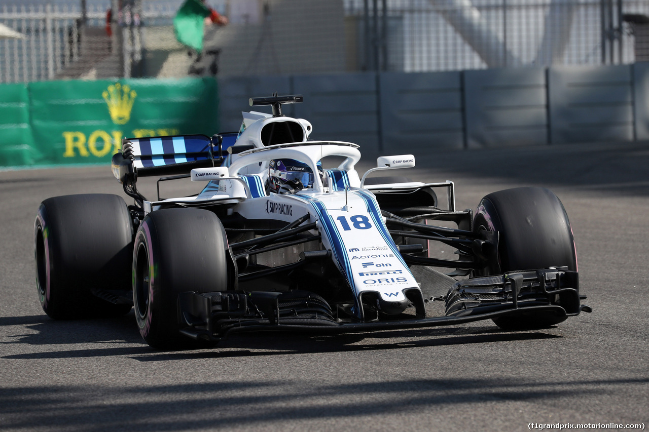 GP ABU DHABI, 23.11.2018 - Prove Libere 1, Lance Stroll (CDN) Williams FW41
