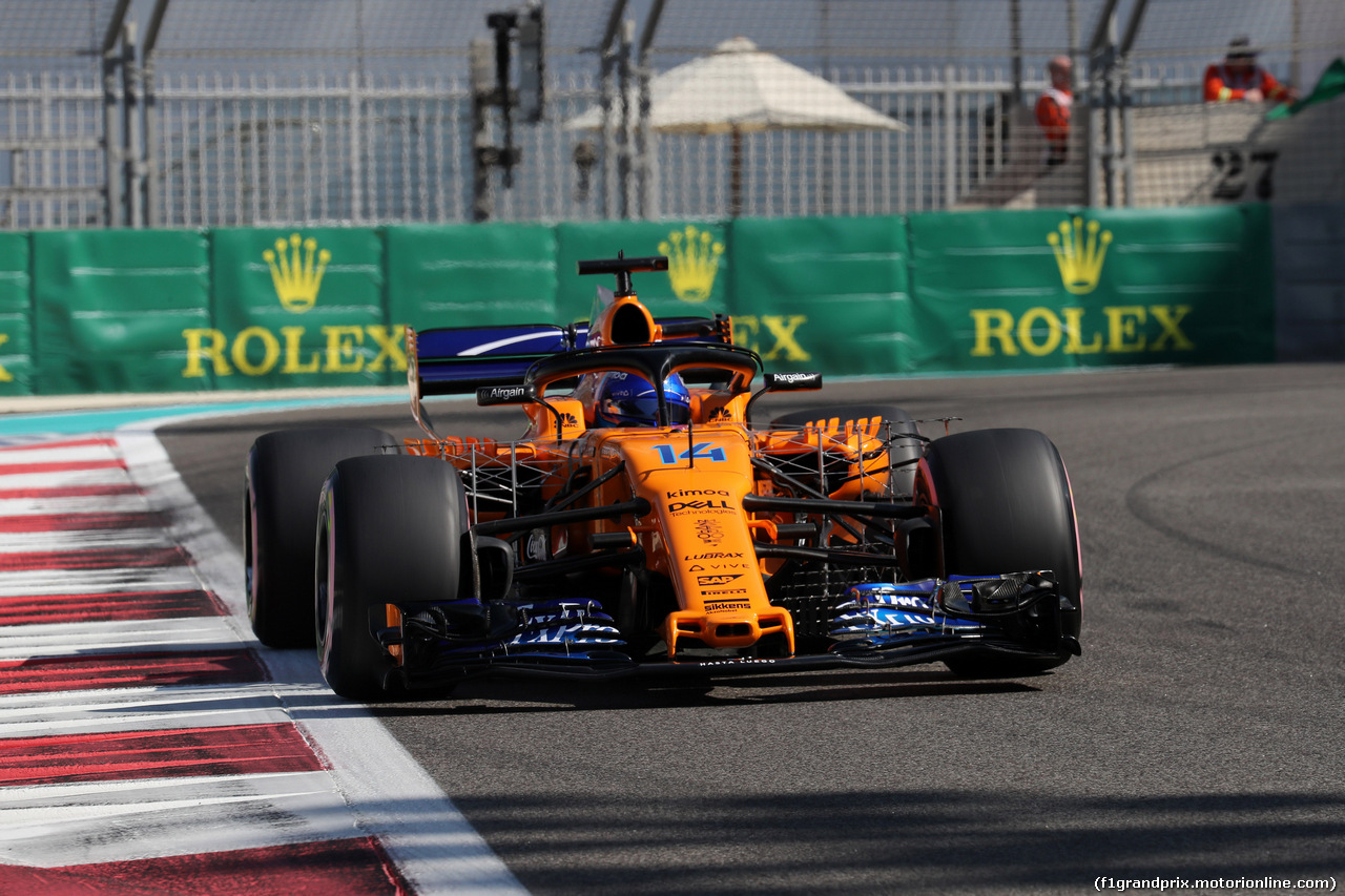 GP ABU DHABI, 23.11.2018 - Prove Libere 1, Fernando Alonso (ESP) McLaren MCL33