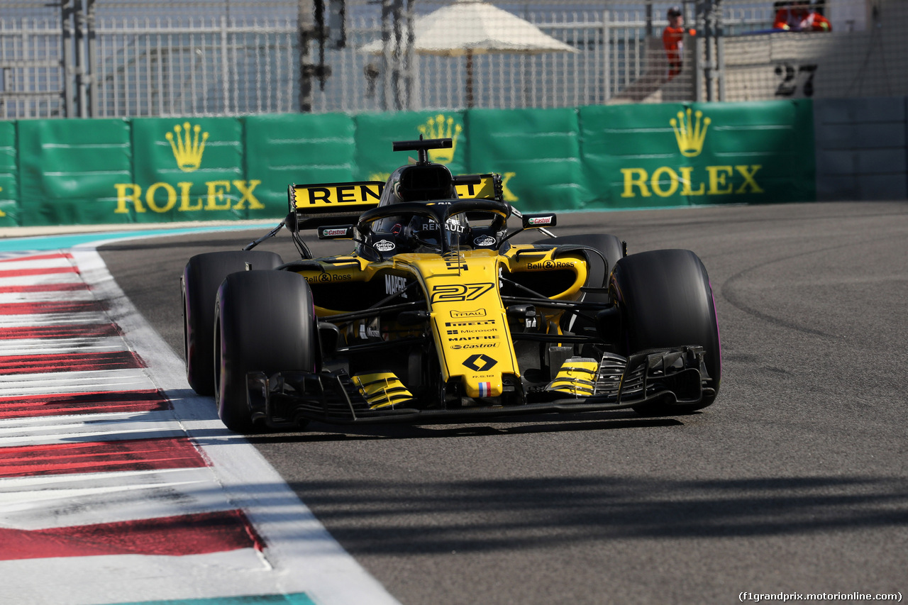 GP ABU DHABI, 23.11.2018 - Prove Libere 1, Nico Hulkenberg (GER) Renault Sport F1 Team RS18