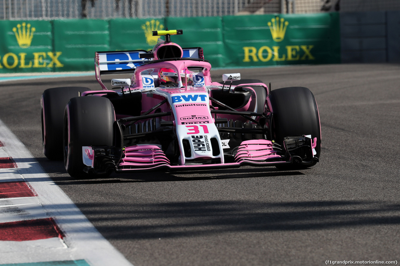 GP ABU DHABI, 23.11.2018 - Prove Libere 1, Esteban Ocon (FRA) Racing Point Force India F1 VJM11