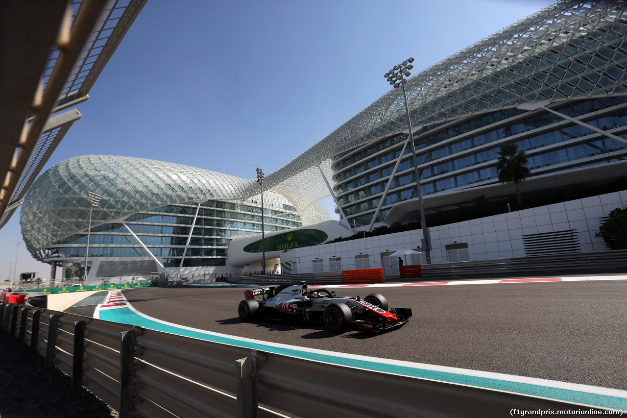 GP ABU DHABI, 23.11.2018 - Prove Libere 1, Romain Grosjean (FRA) Haas F1 Team VF-18