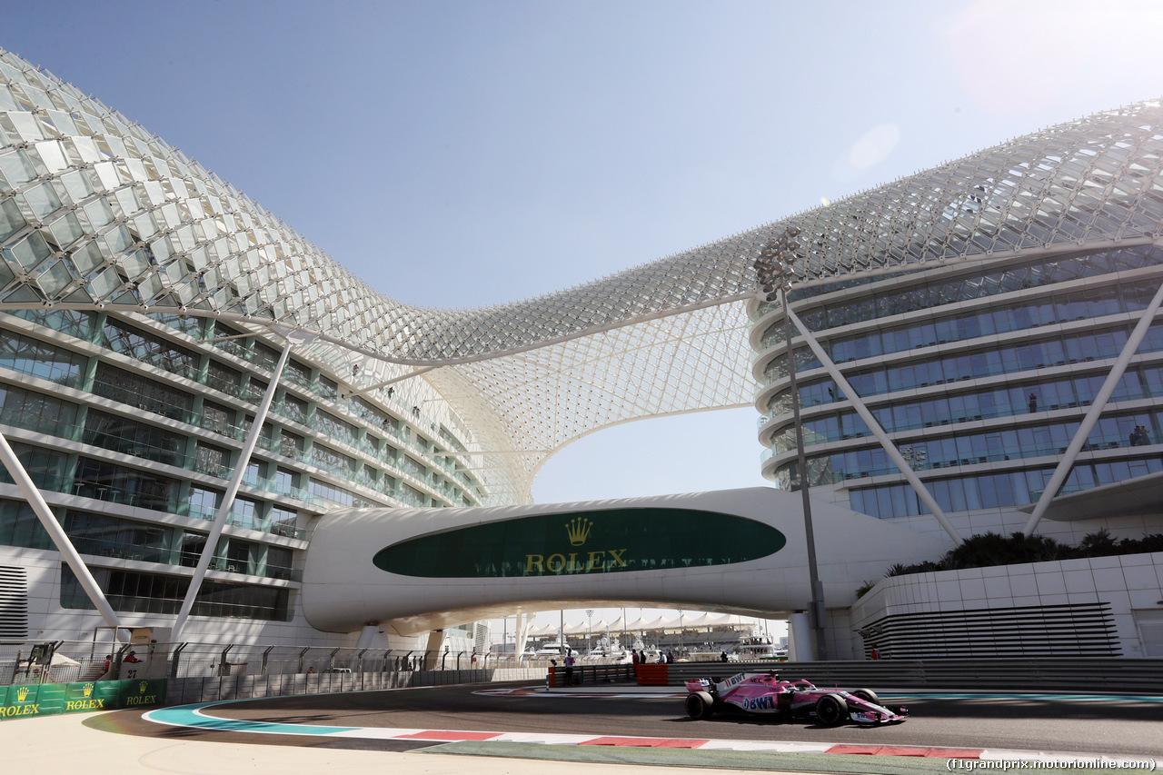 GP ABU DHABI, 23.11.2018 - Prove Libere 1, Sergio Perez (MEX) Racing Point Force India F1 VJM11