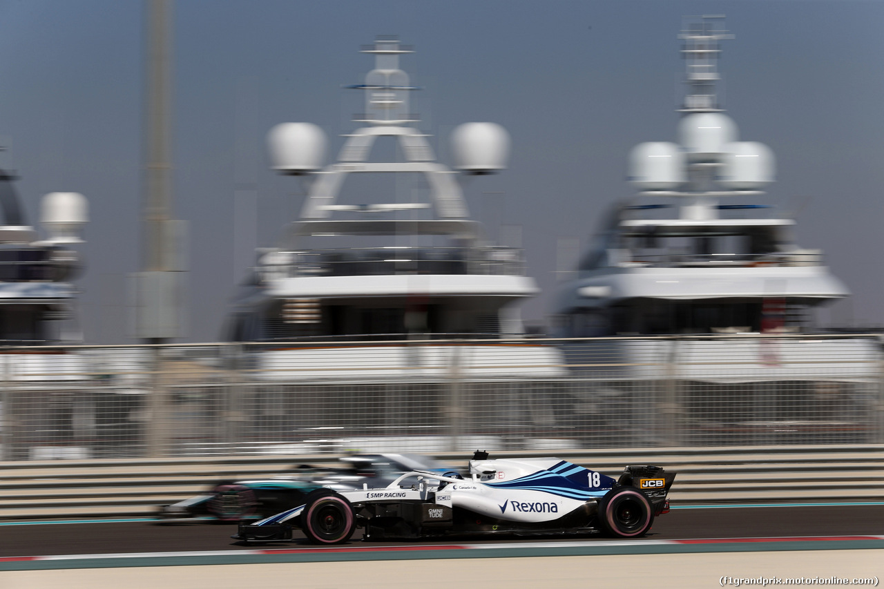 GP ABU DHABI, 23.11.2018 - Prove Libere 1, Lance Stroll (CDN) Williams FW41