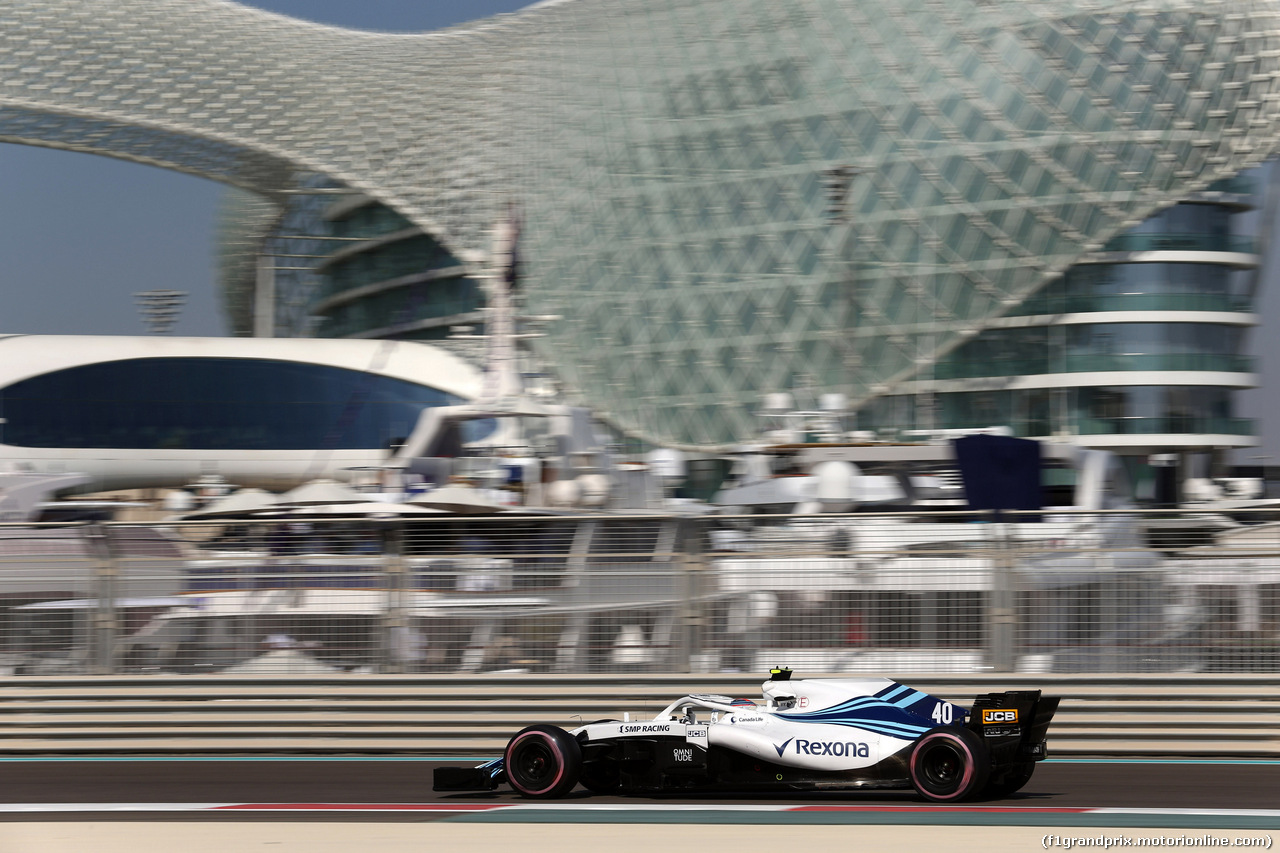GP ABU DHABI, 23.11.2018 - Prove Libere 1, Robert Kubica (POL) Williams FW41 Reserve e Development Driver
