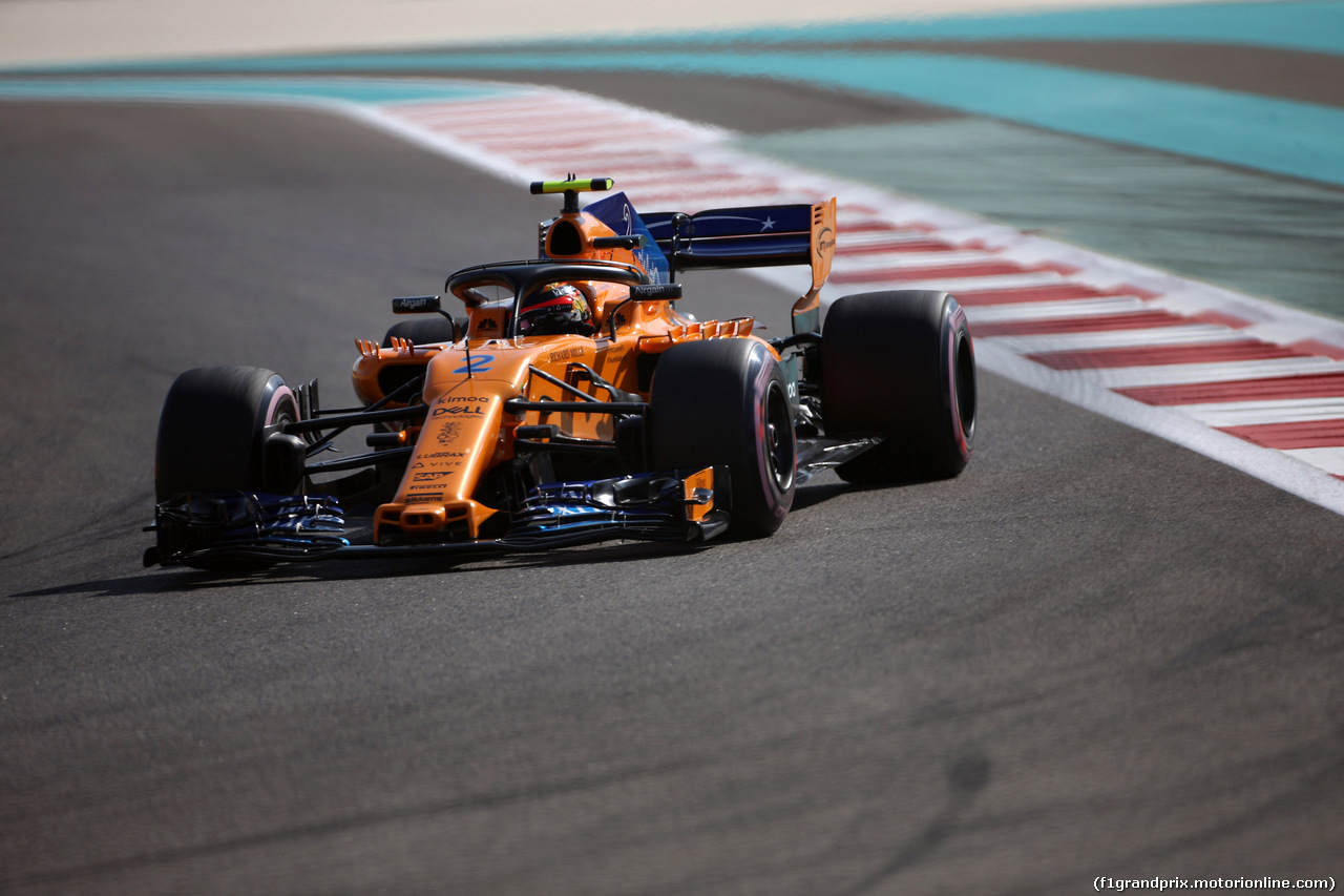 GP ABU DHABI, 23.11.2018 - Prove Libere 1, Stoffel Vandoorne (BEL) McLaren MCL33
