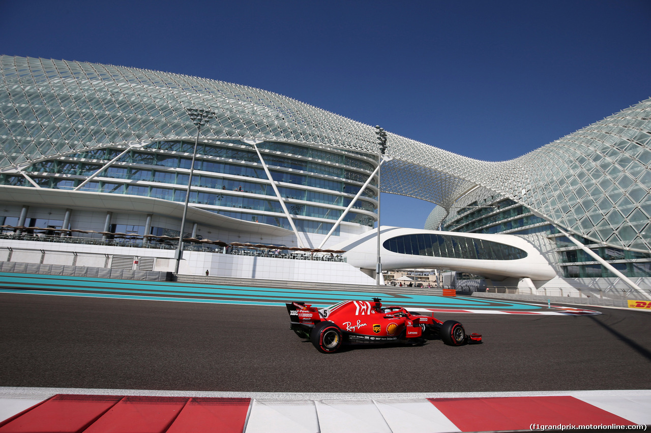 GP ABU DHABI, 23.11.2018 - Prove Libere 1, Sebastian Vettel (GER) Ferrari SF71H