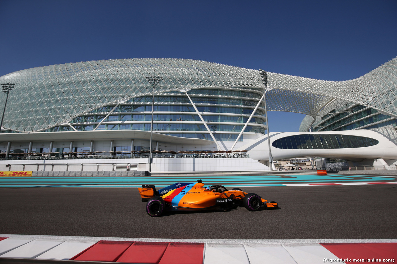 GP ABU DHABI, 23.11.2018 - Prove Libere 1, Fernando Alonso (ESP) McLaren MCL33