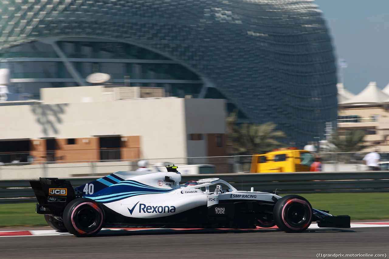 GP ABU DHABI, 23.11.2018 - Prove Libere 1, Robert Kubica (POL) Williams FW41 Reserve e Development Driver