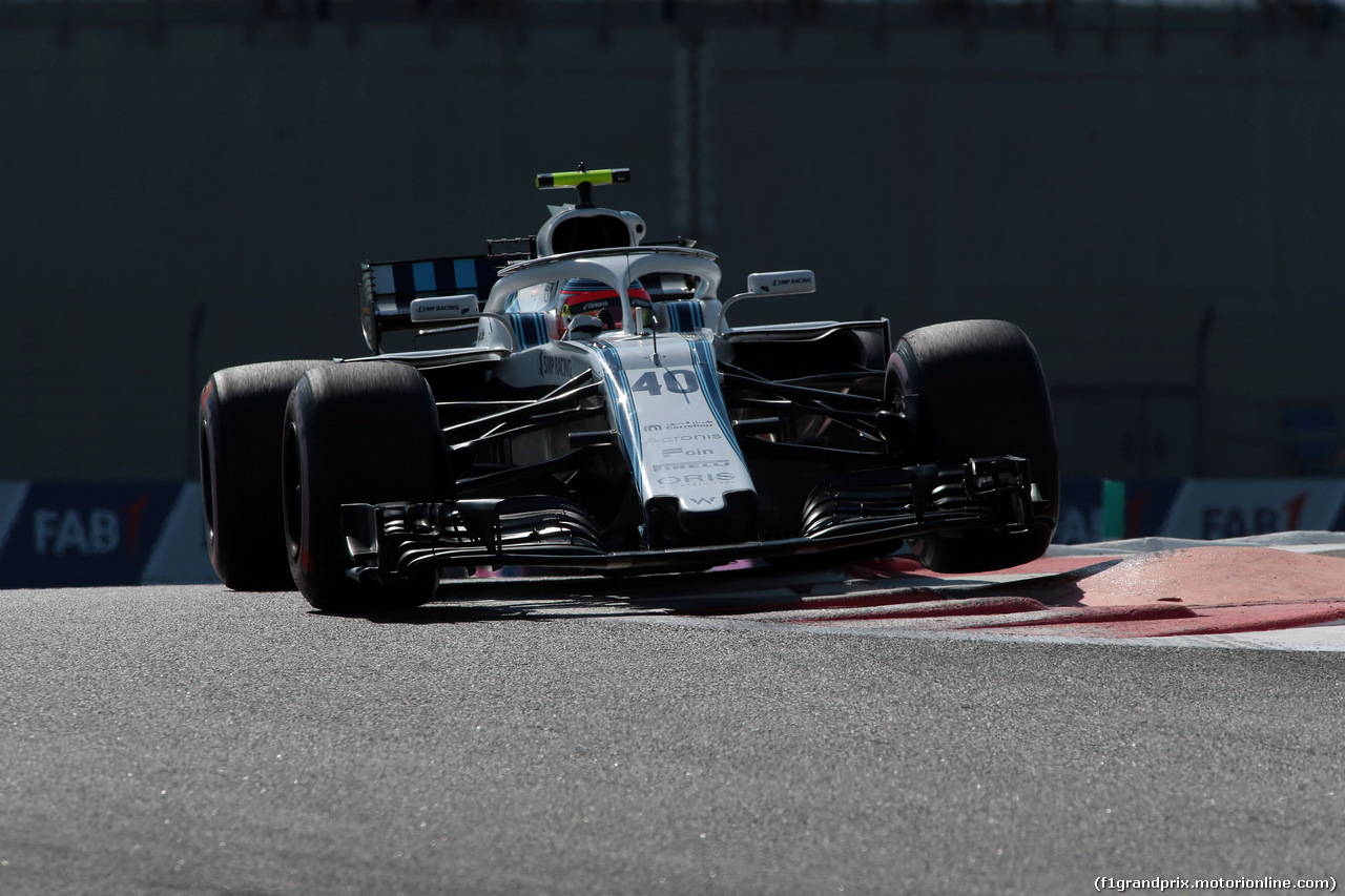 GP ABU DHABI, 23.11.2018 - Prove Libere 1, Robert Kubica (POL) Williams FW41 Reserve e Development Driver