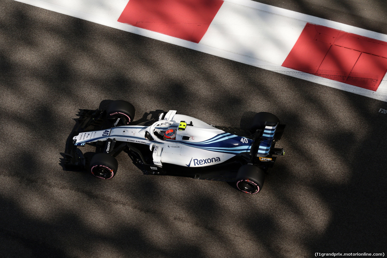 GP ABU DHABI, 23.11.2018 - Prove Libere 1, Robert Kubica (POL) Williams FW41 Reserve e Development Driver