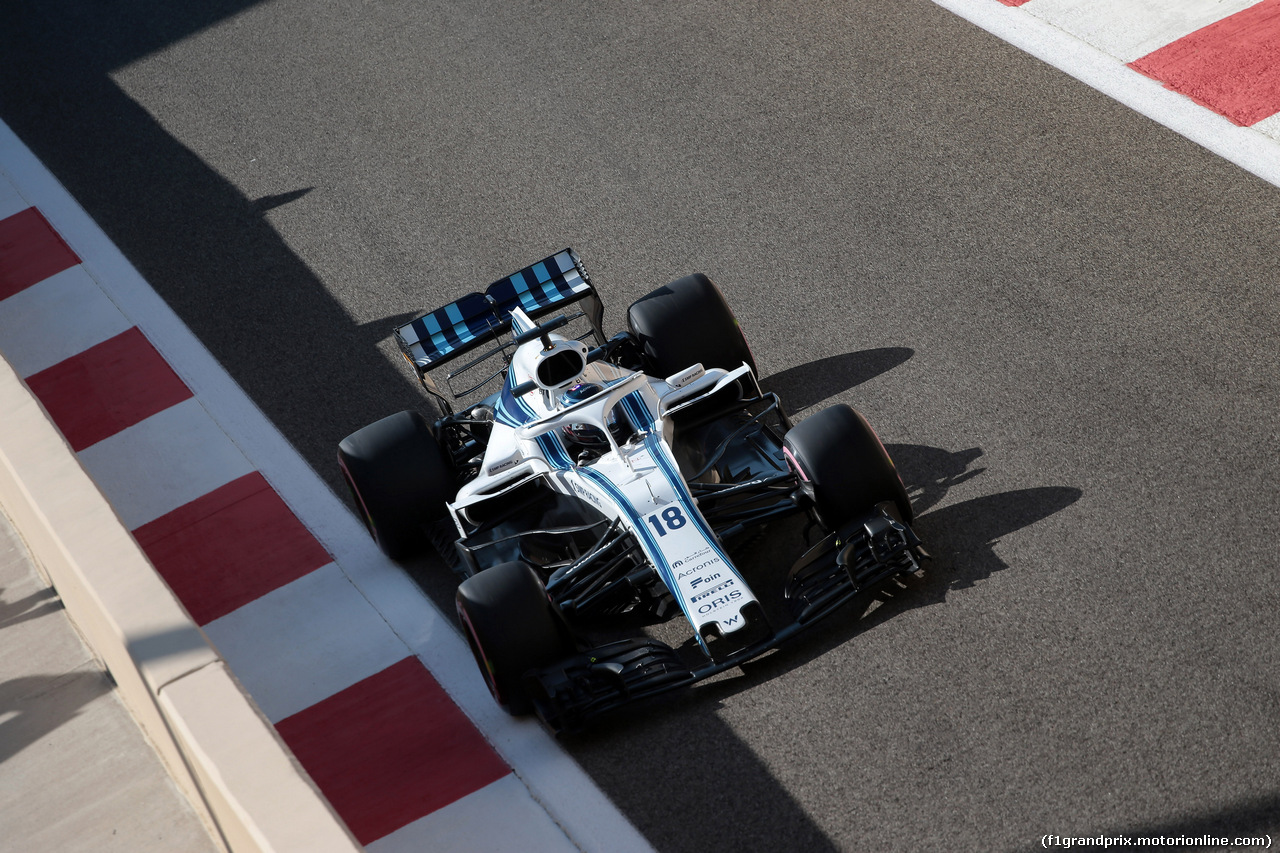 GP ABU DHABI, 23.11.2018 - Prove Libere 1, Lance Stroll (CDN) Williams FW41
