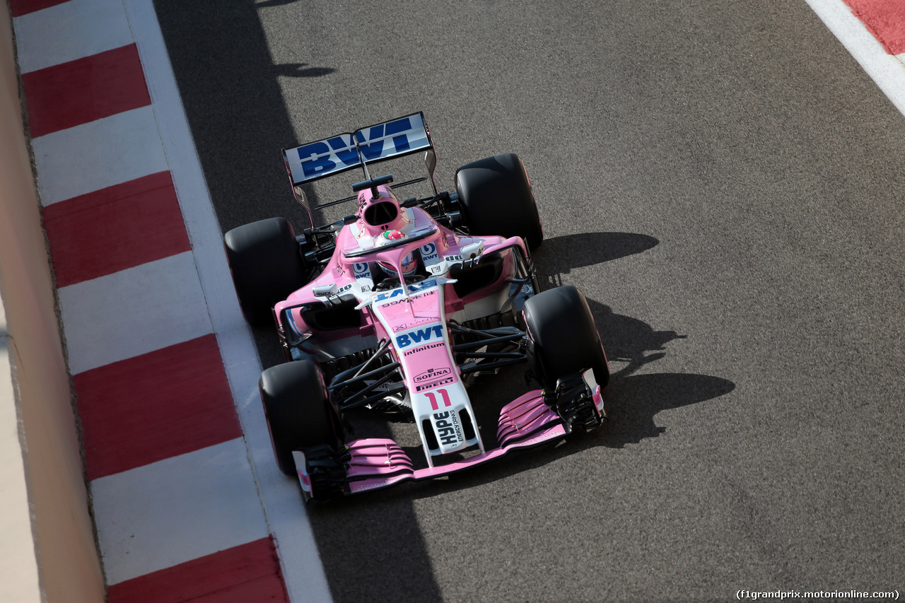 GP ABU DHABI, 23.11.2018 - Prove Libere 1, Sergio Perez (MEX) Racing Point Force India F1 VJM11