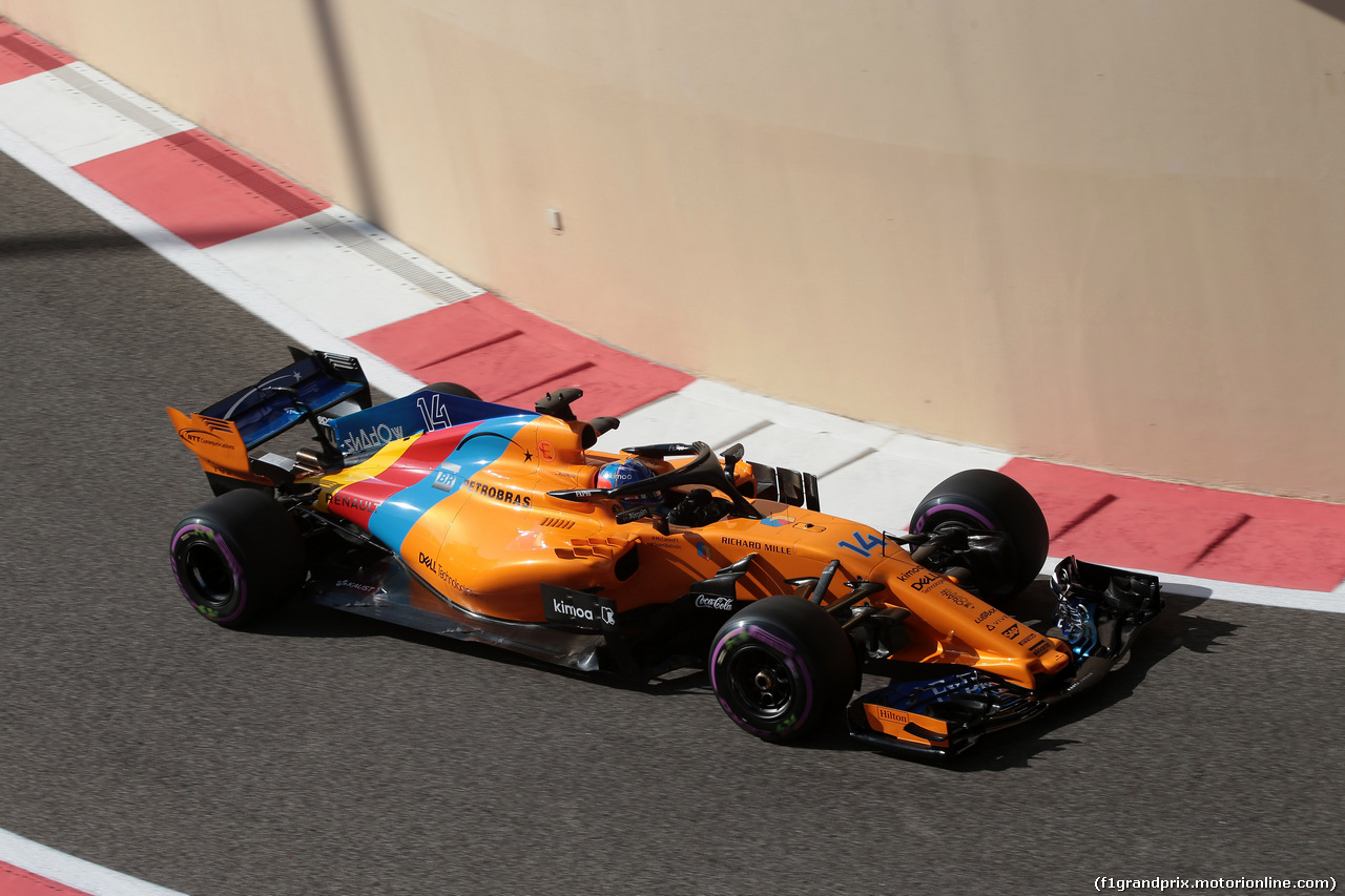 GP ABU DHABI, 23.11.2018 - Prove Libere 1, Fernando Alonso (ESP) McLaren MCL33