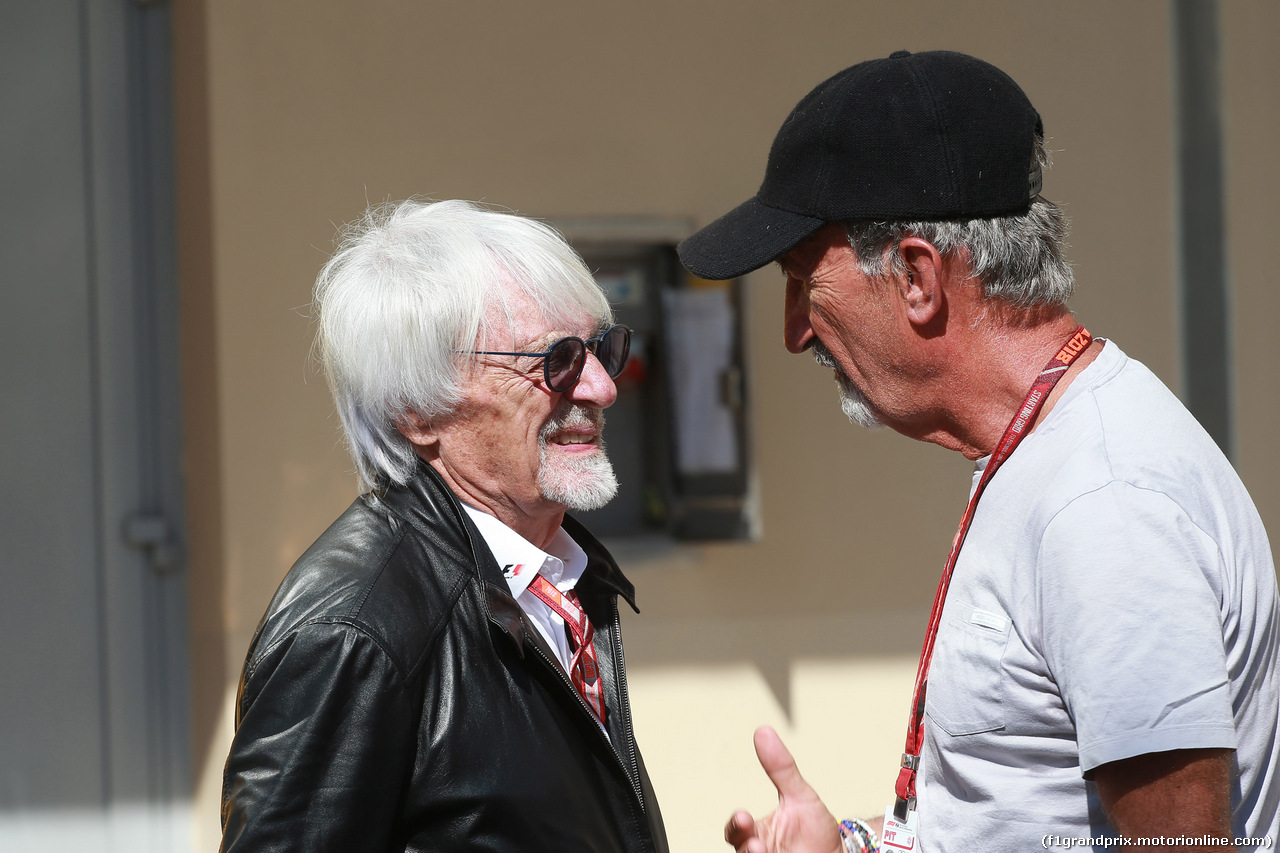 GP ABU DHABI, 23.11.2018 - Prove Libere 1, Bernie Ecclestone (GBR) e Eddie Jordan (GBR)