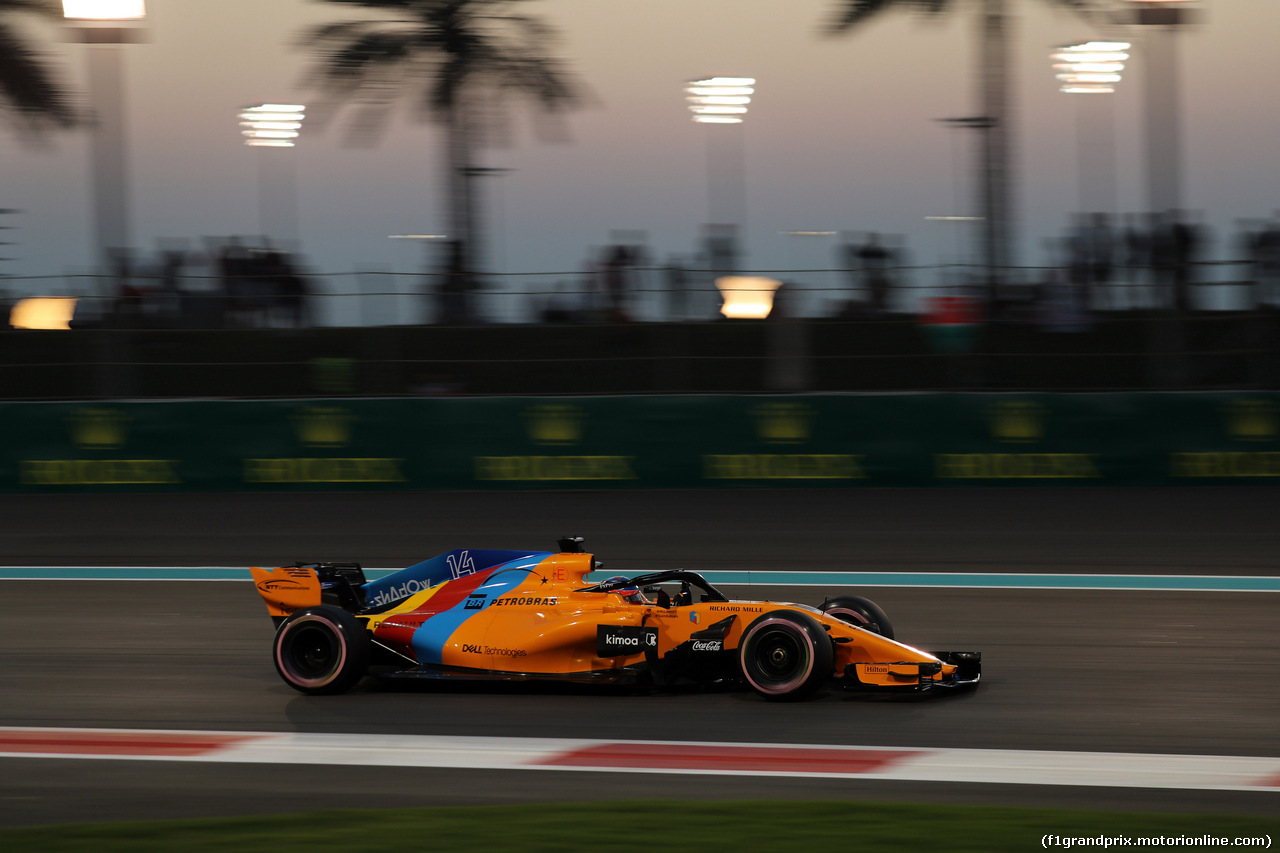 GP ABU DHABI, 23.11.2018 - Prove Libere 2, Fernando Alonso (ESP) McLaren MCL33