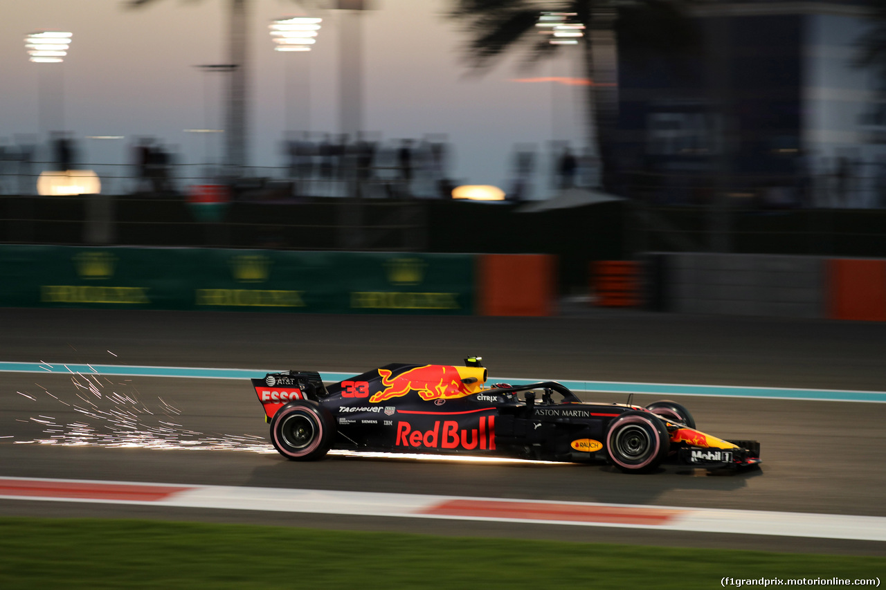 GP ABU DHABI, 23.11.2018 - Prove Libere 2, Max Verstappen (NED) Red Bull Racing RB14