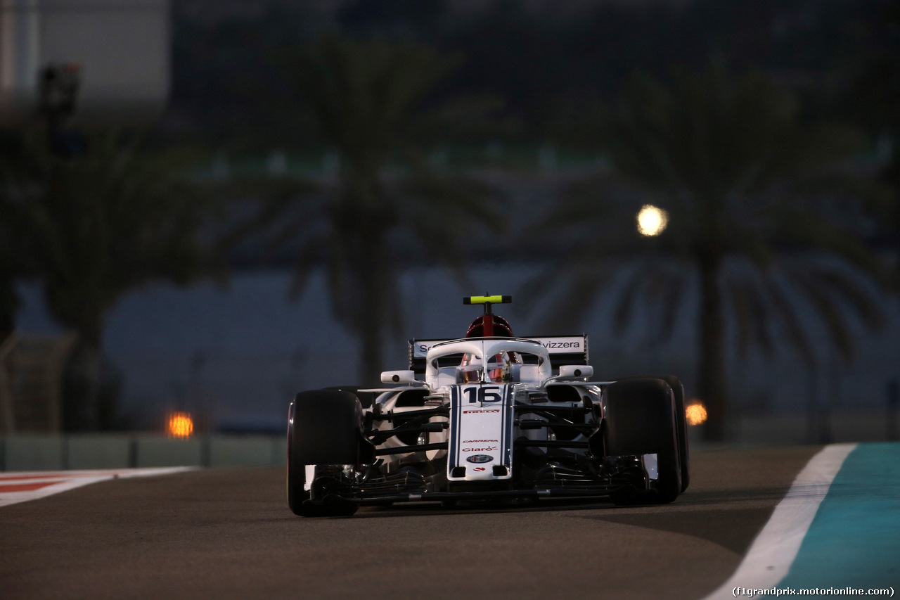 GP ABU DHABI, 23.11.2018 - Prove Libere 2, Charles Leclerc (MON) Sauber C37