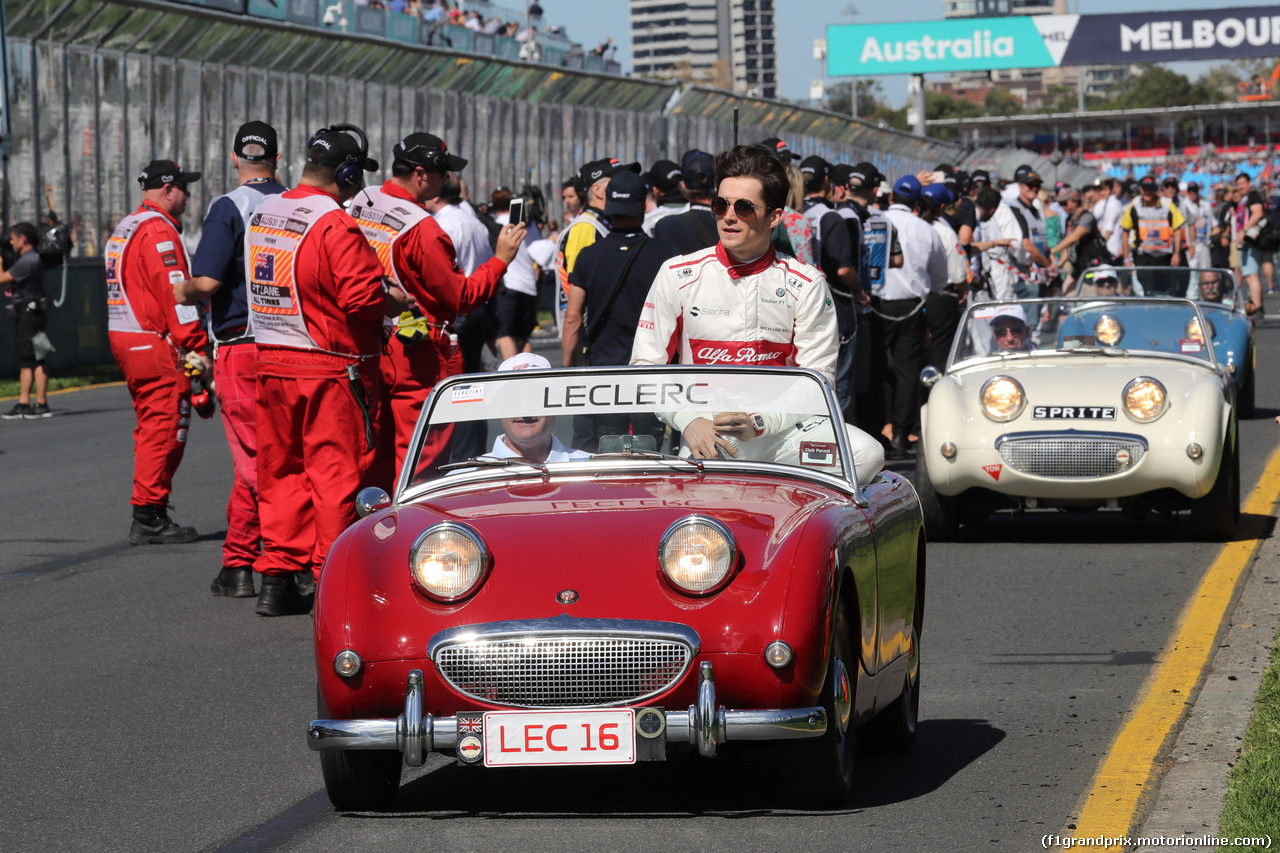 GP AUSTRALIA, 25.03.2018 - Charles Leclerc (MON) Sauber C37 at drivers parade