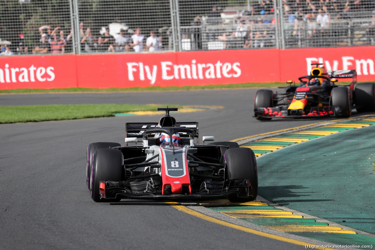 GP AUSTRALIA, 25.03.2018 - Gara, Romain Grosjean (FRA) Haas F1 Team VF-18