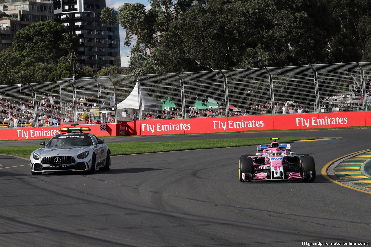 GP AUSTRALIA, 25.03.2018 - Gara, The Safety car e Sergio Perez (MEX) Sahara Force India F1 VJM011