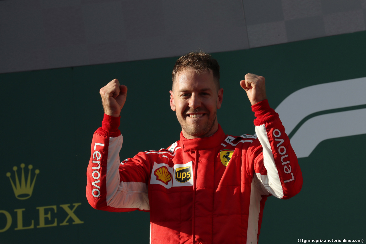 GP AUSTRALIA, 25.03.2018 - Gara, Sebastian Vettel (GER) Ferrari SF71H vincitore