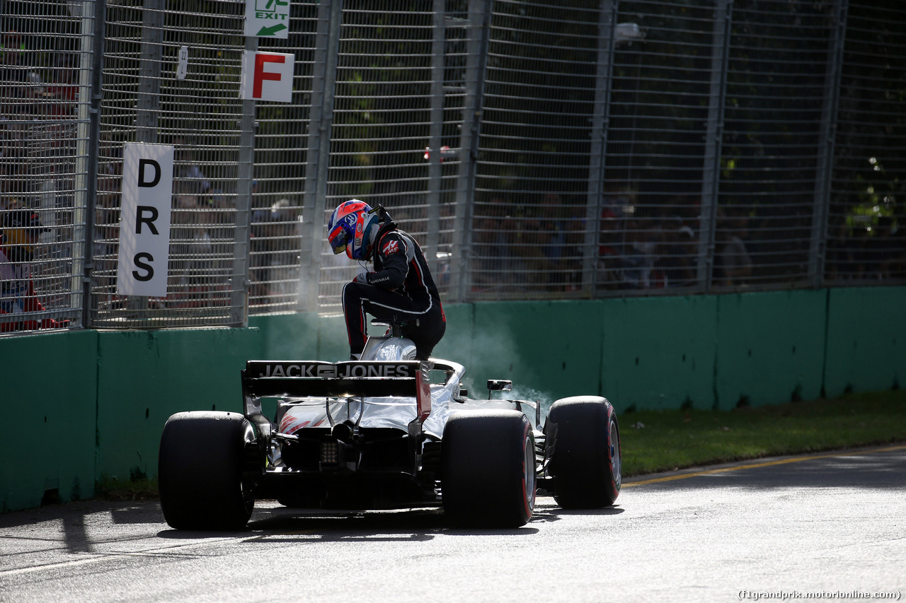 GP AUSTRALIA, 25.03.2018 - Gara, Romain Grosjean (FRA) Haas F1 Team VF-18 retires from the race