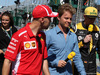 GP AUSTRALIA, 25.03.2018 - Sebastian Vettel (GER) Ferrari SF71H, Nico Rosberg (GER) e Nico Hulkenberg (GER) Renault Sport F1 Team RS18