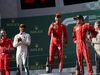 GP AUSTRALIA, 25.03.2018 - Gara, 1st place Sebastian Vettel (GER) Ferrari SF71H, 2nd place Lewis Hamilton (GBR) Mercedes AMG F1 W09 e 3rd place Kimi Raikkonen (FIN) Ferrari SF71H