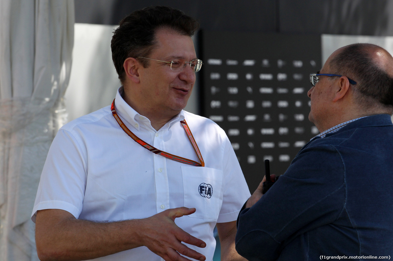 GP AUSTRALIA, 21.03.2018 - Nikolas Tombazis (GRE) head of single-seater technical matters, FIA e Luca Colajanni (ITA), Formula One Senior Communications Officer