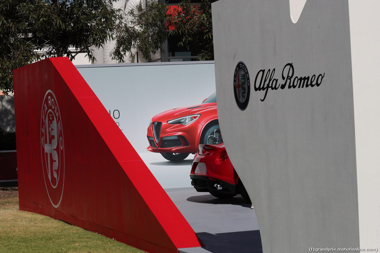 GP AUSTRALIA, 22.03.2018 - Alfa Romeo stand