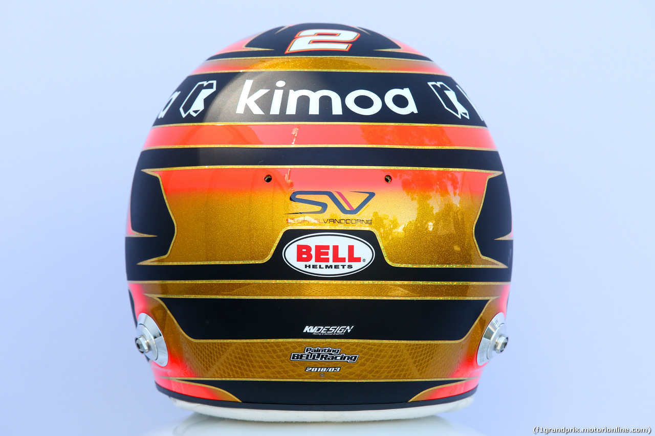 GP AUSTRALIA, 23.03.2018 - The helmet of Stoffel Vandoorne (BEL) McLaren MCL33