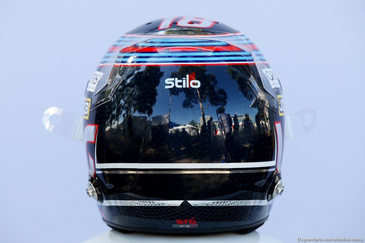 GP AUSTRALIA, 23.03.2018 - The helmet of Lance Stroll (CDN) Williams FW41